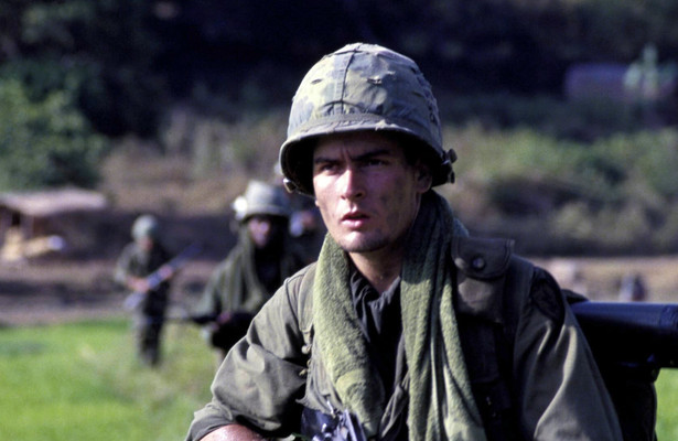 Charlie Sheen in Platoon