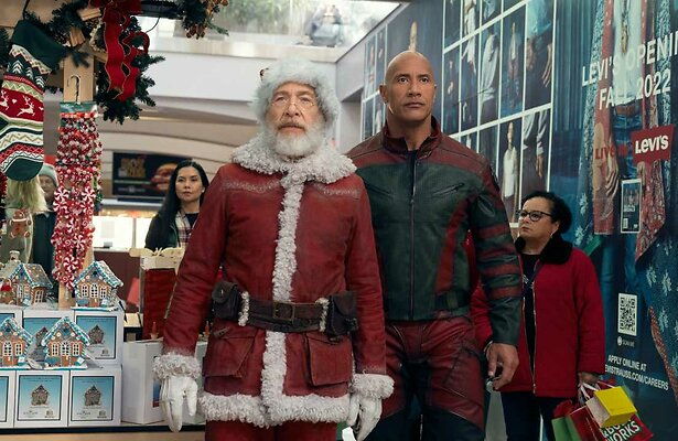 J.K. Simmons en Dwayne Johnson in Red One