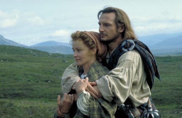 Liam Neeson en Jessica Lange in Rob Roy