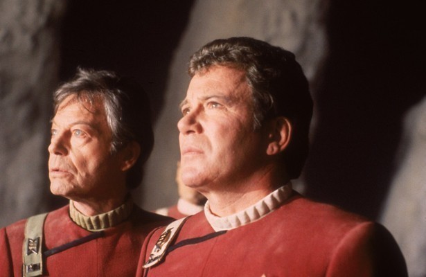 William Shatner en DeForest Kelley in Star Trek V: The Final Frontier
