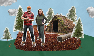 Takken sjouwen hutten bouwen