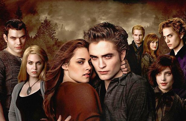 Kristen Stewart en Robert Pattinson in Twilight