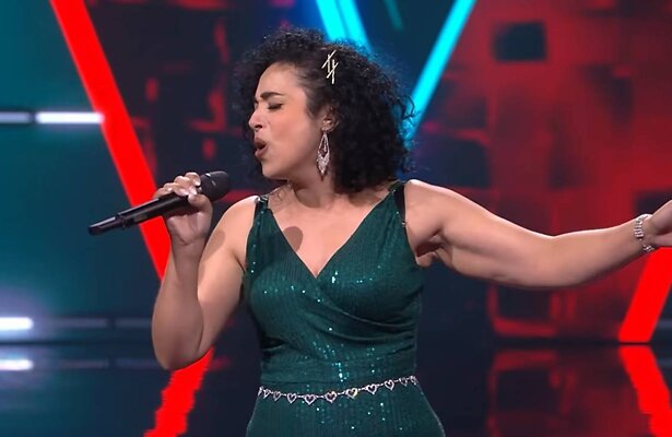 Vanessa tijdens haar auditie bij The Voice.