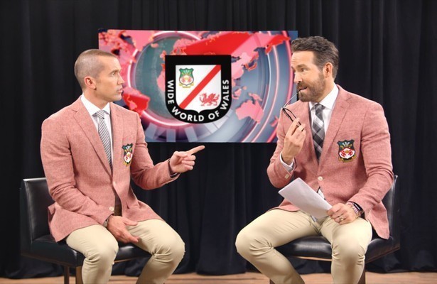 Rob McElhenney en Ryan Reynolds voor Welcome to Wrexham