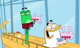 Duck and frog