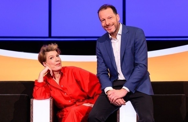 Paulien Cornelisse en Herman van der Zandt in De Slimste Mens