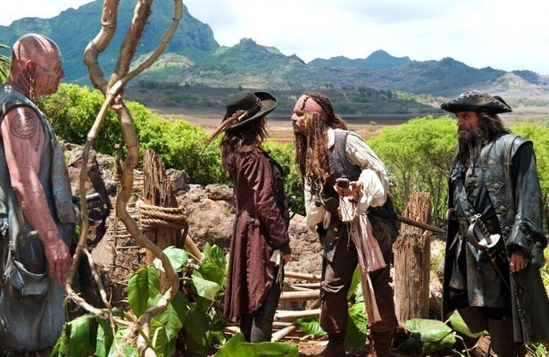 Johnny Depp en Penelope Cruz in Pirates of the Caribbean: On Stranger Tides