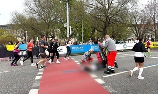 Sanitäter beim Hannover Marathon - Notfall an der Ziellinie