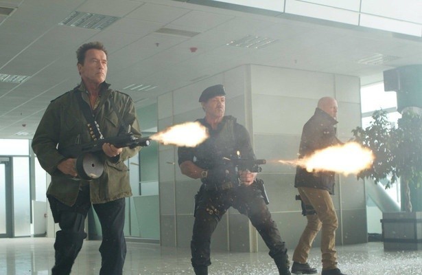 Arnold Schwarzenegger, Sylvester Stallone en Bruce Willis