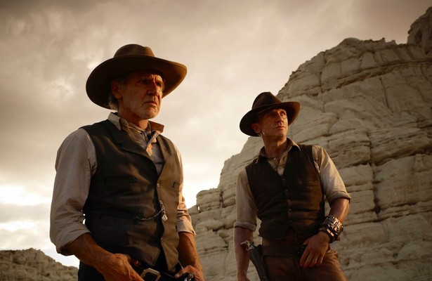 Harrison Ford en Daniel Craig in Cowboys & Aliens