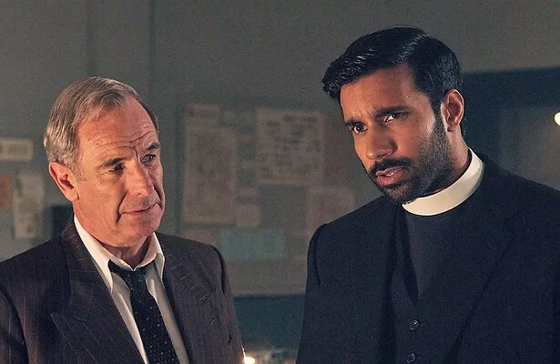 Robson Green & Rishi Nair in Grantchester