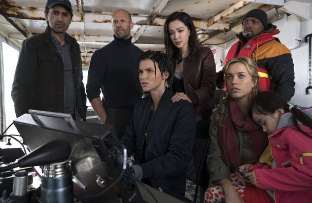 Jason Statham en overige cast The Meg
