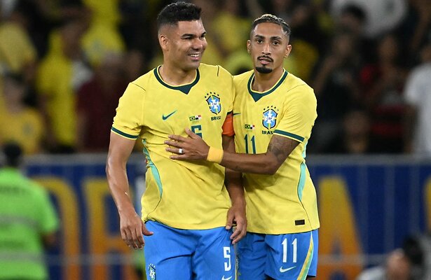 Casemiro en Raphinha van Brazilië
