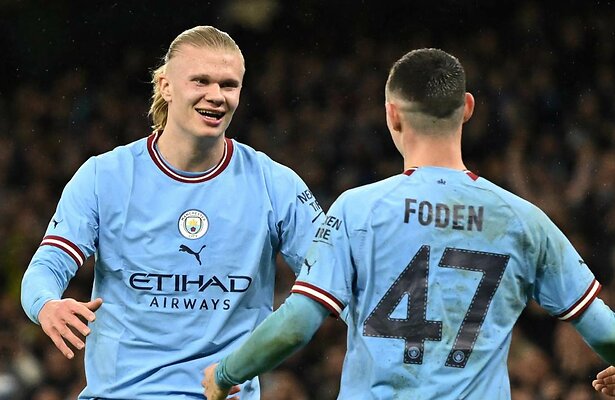 Erling Haaland en Foden voor Manchester City