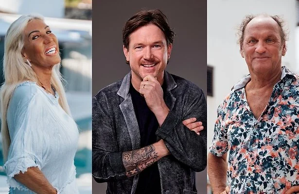 Caroline en Fred uit B&B Vol Liefde en Johnny de Mol