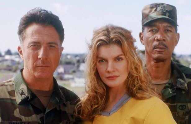 Dustin Hoffman, Rene Russo en Morgan Freeman in Outbreak