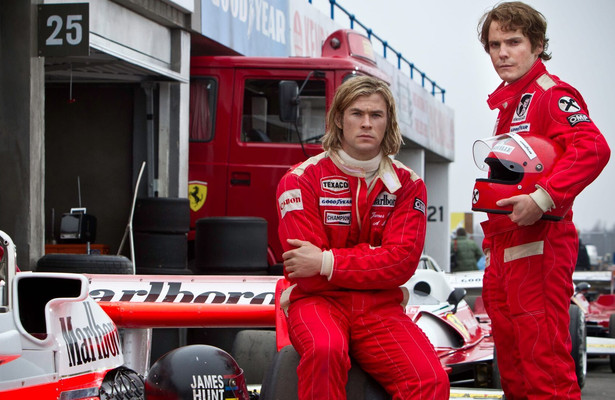 Chris Hemsworth en Daniel Brühl in Rush