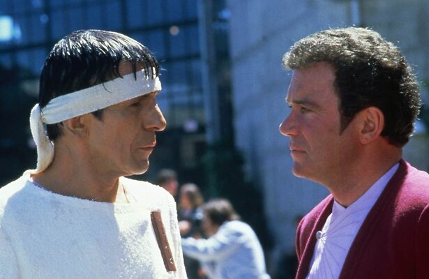 Leonard Nimoy en William Shatner in Star Trek IV: The Voyage Home