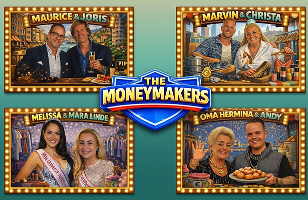 Maurice, Joris, Melissa, Mara Linde, Marvin, Christa, Oma Hermina, Andy