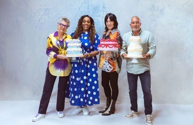 Prue Leith, Alison Hammond, Noel Fielding, Paul Hollywood in The Great British Bake Off