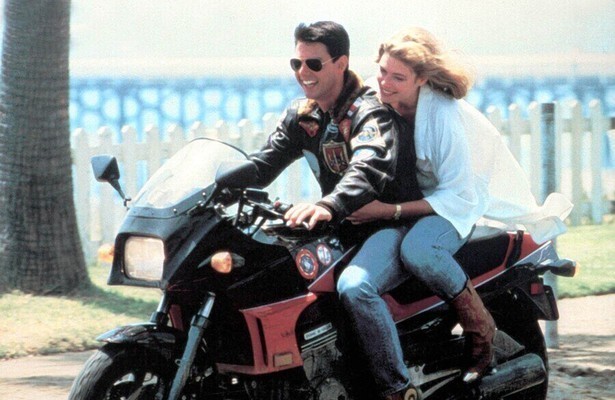 Tom Cruise en Kelly McGillis in Top Gun