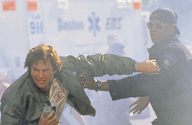 Jeff Bridges en Forest Whitaker in Blown Away