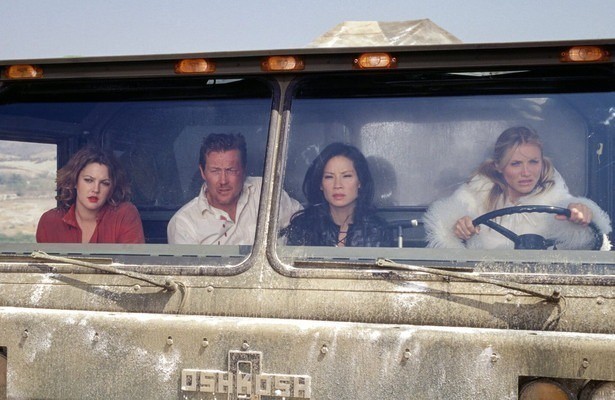 Drew Barrymore, Lucy Liu en Cameron Diaz in Charlie's Angels: Full Throttle