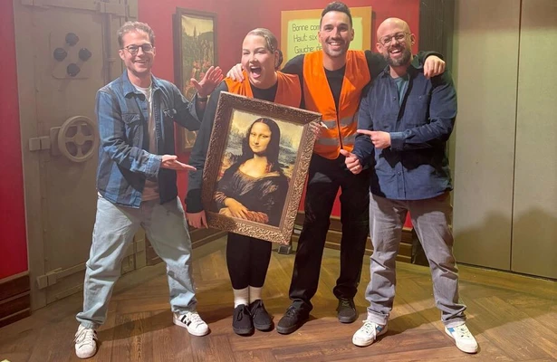 Mathias en Staf Coppens met Nikkie de Jager en Wes van Os