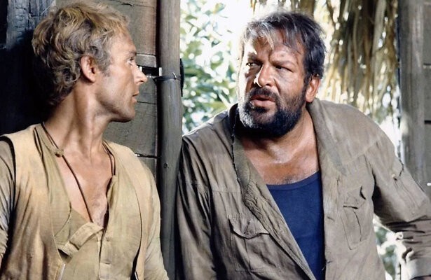 Bud Spencer & Terence Hill in De Vier Vuisten de Lucht in