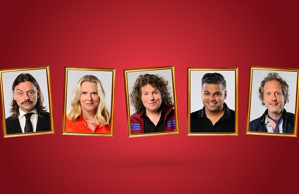 Donny Ronny, Jelka van Houten, Kim Schuddeboom, Rayen Panday en Ronald Snijders