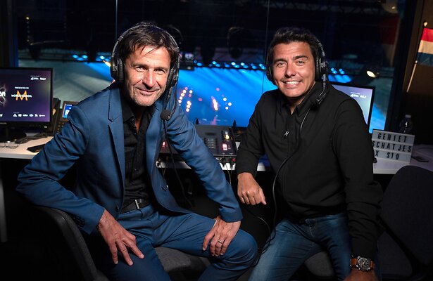 (Oud-)Songfestivalcommentatoren Cornald Maas en Jan Smit