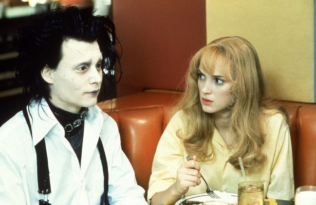 Johnny Depp en Winona Ryder in Edward Scissorhands