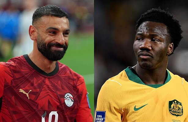 Nestory Irankunda van Australie en Mohamed Salah van Egypte