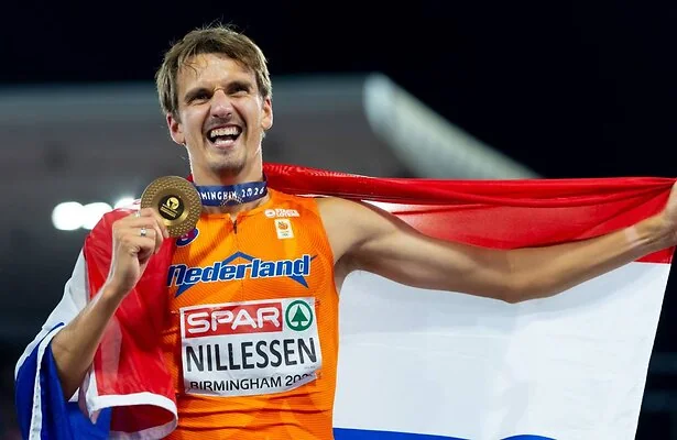 Stefan Nillessen na afloop van de finale 1500 meter.