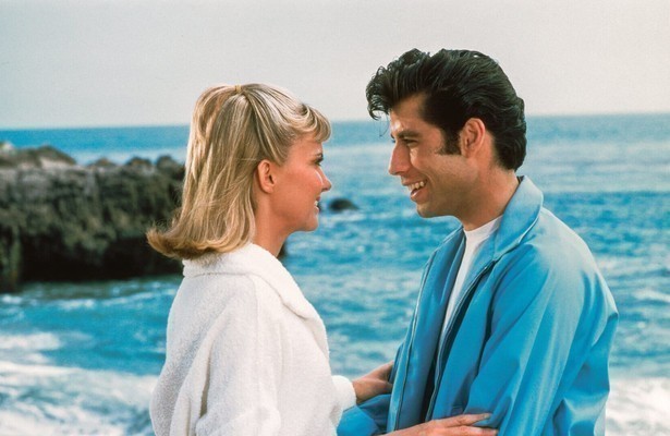Olivia Newton-John en John Travolta in Grease