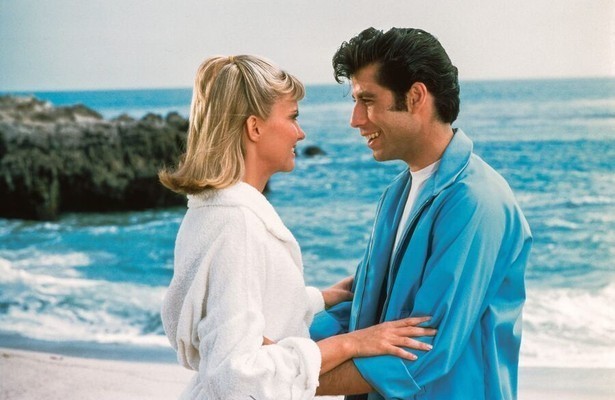 Olivia Newton-John en John Travolta in Grease
