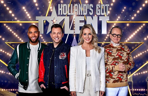 Edson da Graça, Dan Karaty, Chantal Janzen en Marc-Marie Huijbregts 
