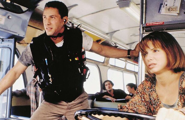 Keanu Reeves en Sandra Bullock in Speed