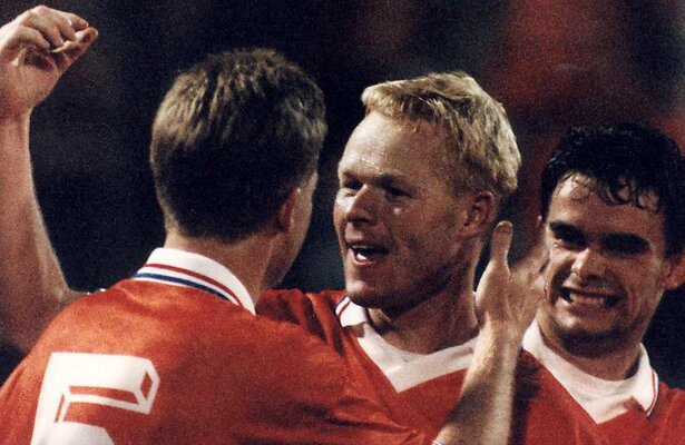 Ronald Koeman tijdens het WK voetbal 1994
