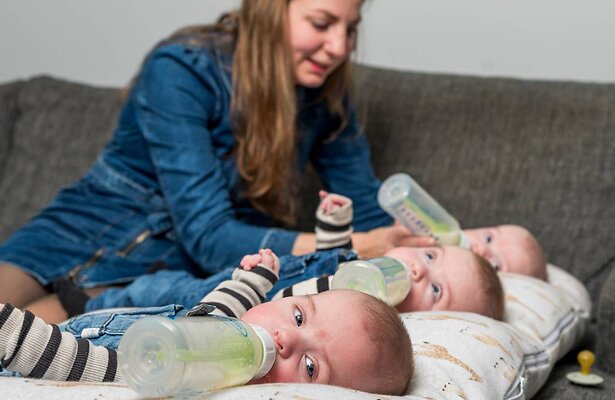 Mieke en de drieling in seizoen 1.