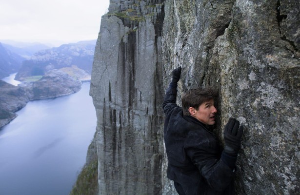 Tom Cruise voor Mission: Impossible: Fallout