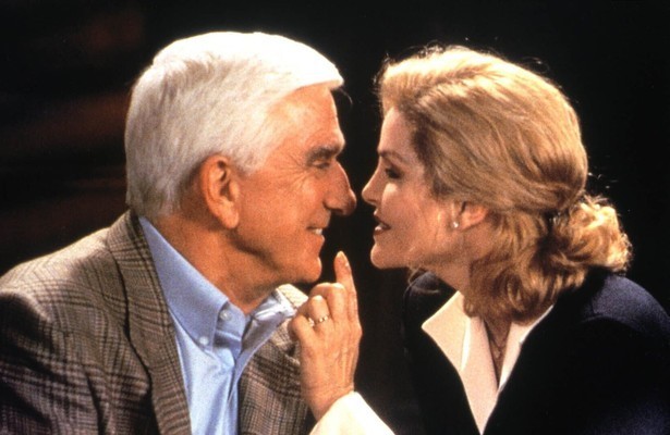 Leslie Nielsen met Priscilla Presley in Naked Gun 33 1/3: The Final Insult