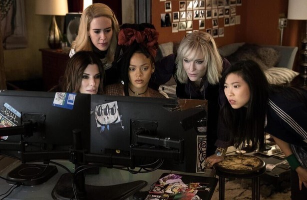 Sandra Bullock, Sarah Paulson, Rihanna, Cate Blanchett en Awkwafina 