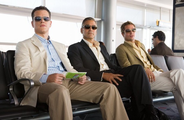 Matt Damon, George Clooney en Brad Pitt in Ocean's Thirteen