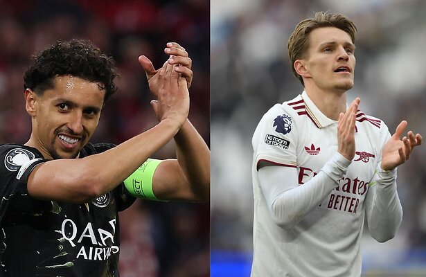 Marquinhos van PSG en Martin Odegaard van Arsenal