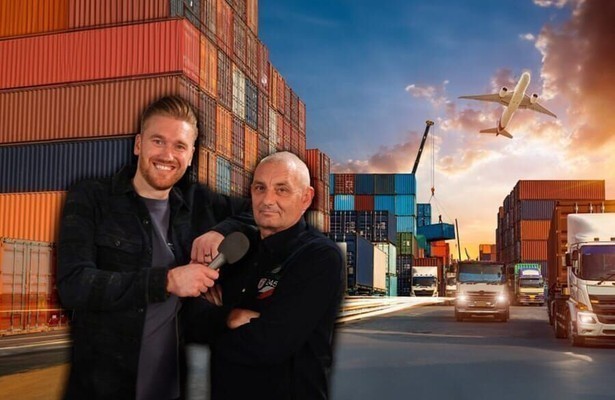 Allard Kalff en Martijn Kuipers voor RTL Transportwereld