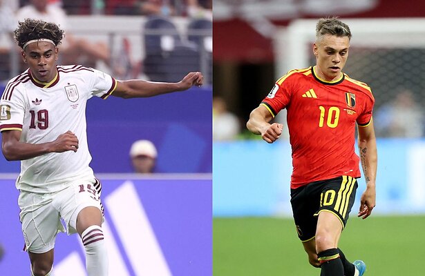 Lamine Yamal van Spanje en Leandro Trossard van België