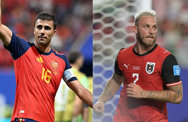 Rodri van Spanje en Marko Arnautovi? van Oostenrijk