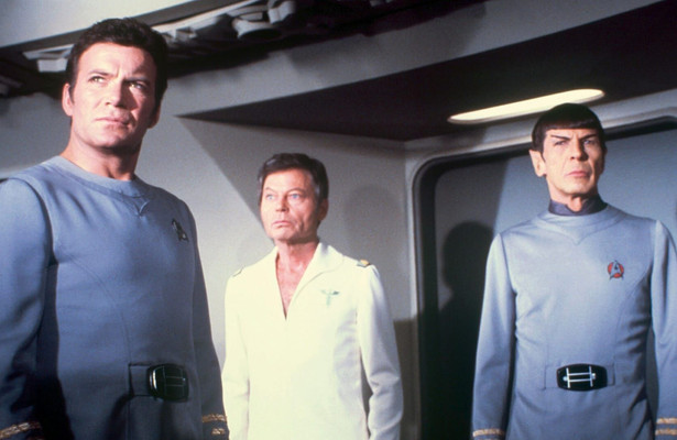William Shatner, De Forest Kelly en Leonard Nimoy in Star Trek: The Motion Picture