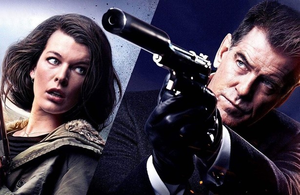 Milla Jovovich en Pierce Brosnan in Survivor